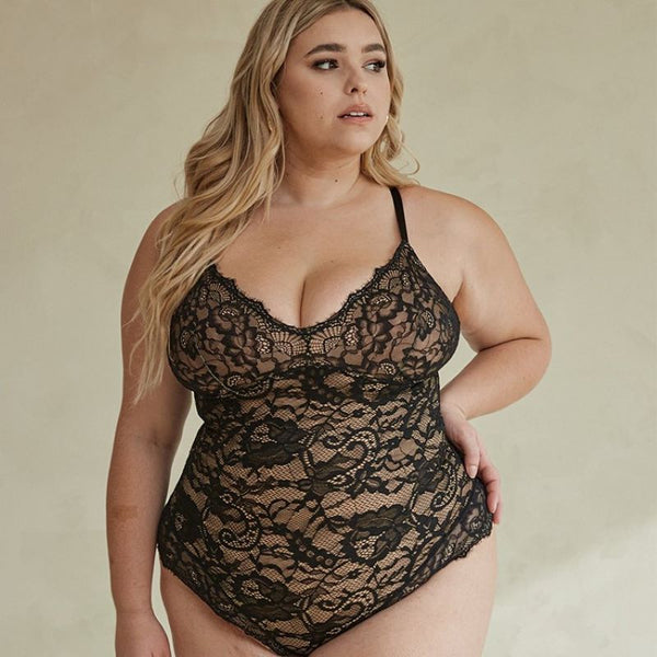 Plus Size Sexy Lace Bodysuits