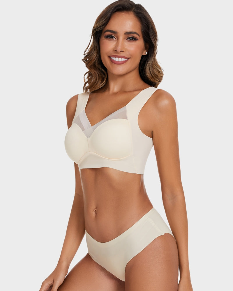 Comfortable Smoothing Mesh Bra