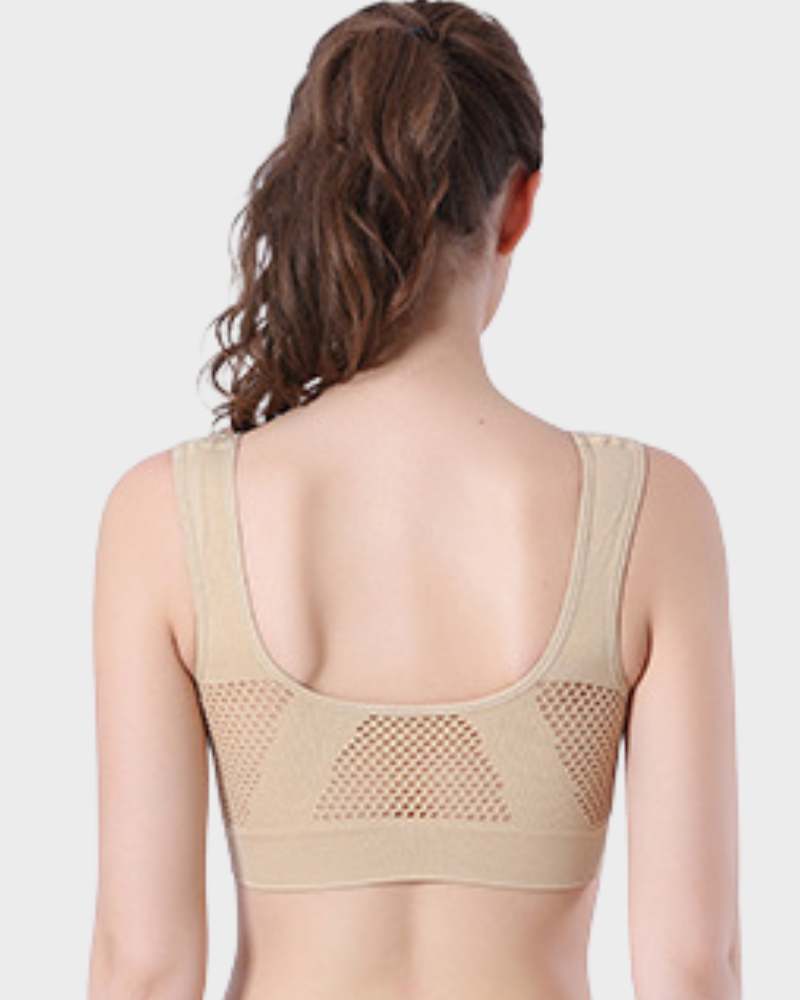 Ultra Breathable Padded Bra-Beige