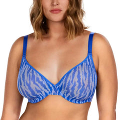 Zebra Wild Unlined Underwire Mesh Bra