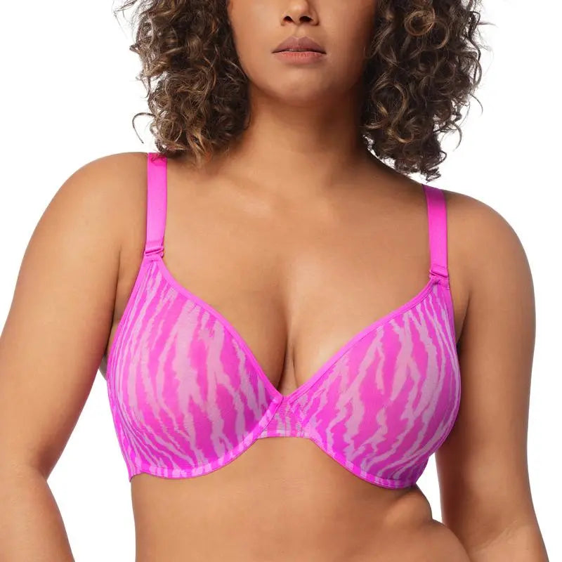 Zebra Wild Unlined Underwire Mesh Bra