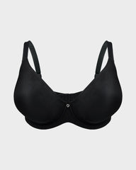 Plus Size Full Coverage T-Shirt Bra - Black