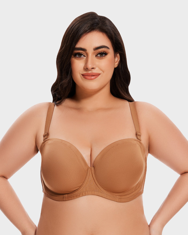 Comfort Push Up Unlined Bra with Removable Straps