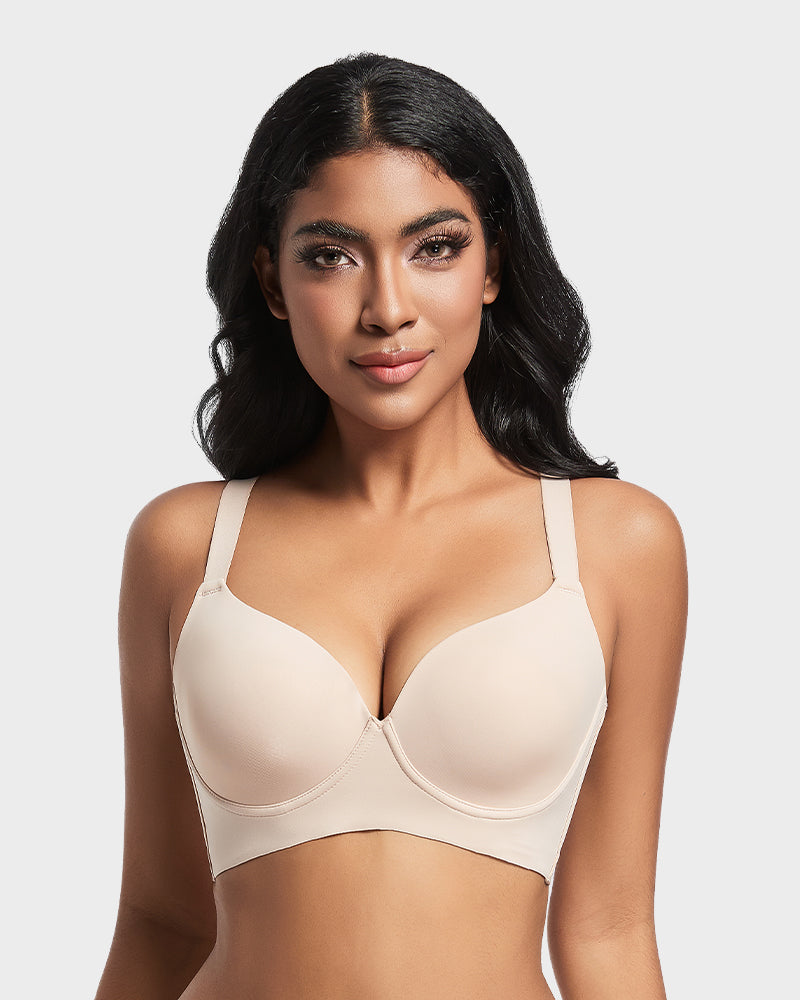 Back Smoothing Push-Up Plunge Bra