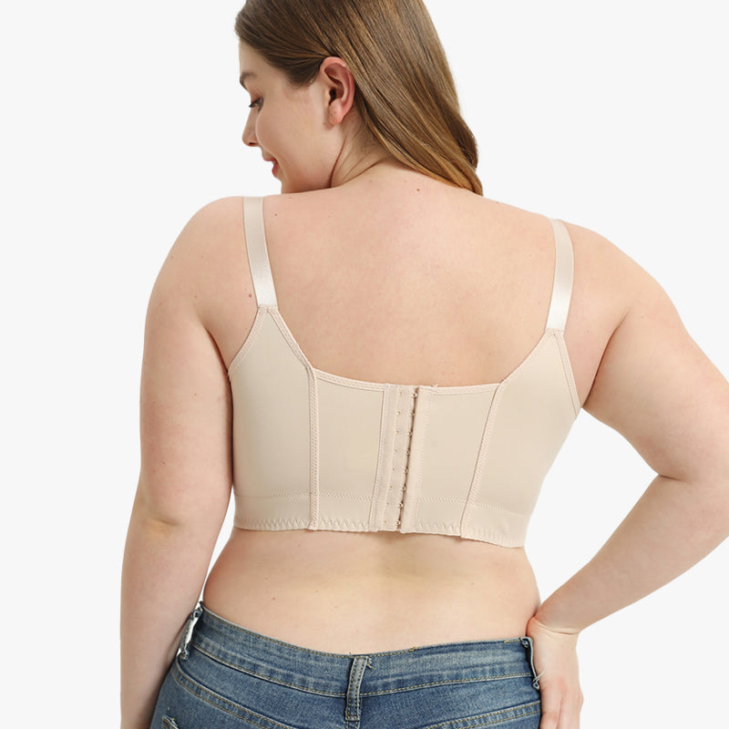 Full-Coverage Back Smoothing Bra-Pink