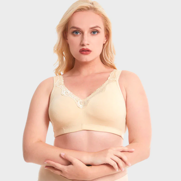 ELIZABETH® Plus Size Soft Cotton Full Coverage Breathable Bra