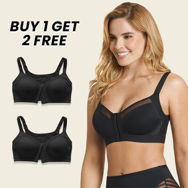 Comfort Posture Corrector Bra with Contour Cups Bra (BUY 1 GET 2 FREE)-BLACK