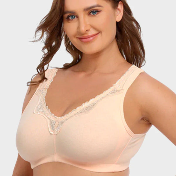 ELIZABETH® Plus Size Soft Cotton Full Coverage Breathable Bra