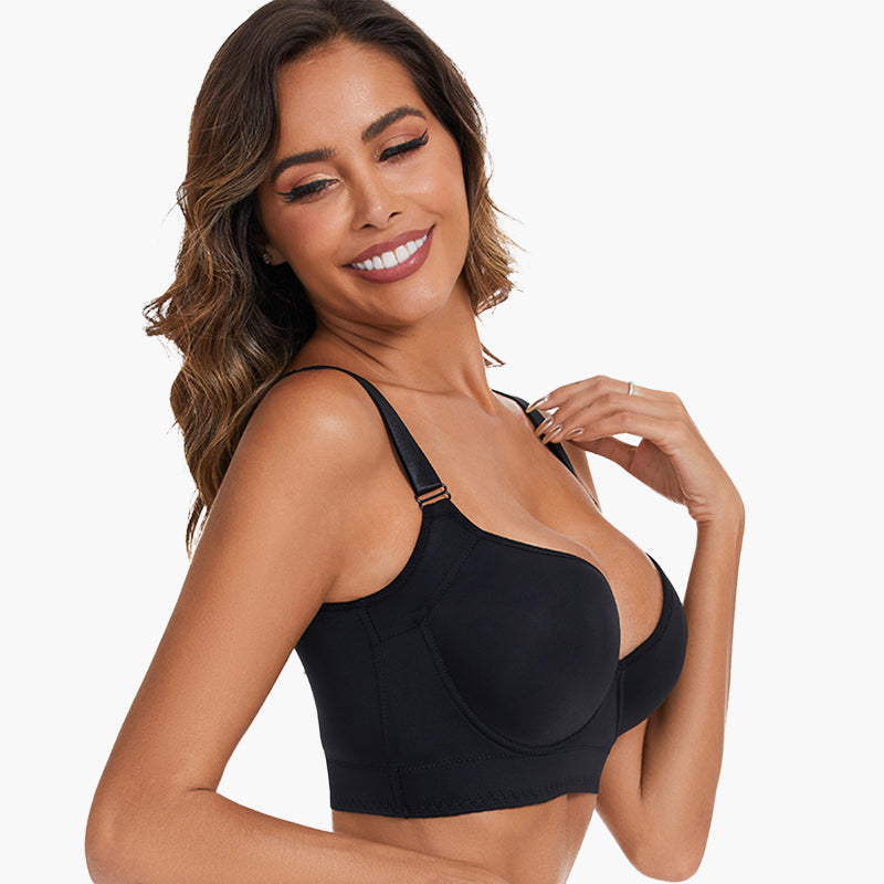 Full-Coverage Back Smoothing Bra-Brown