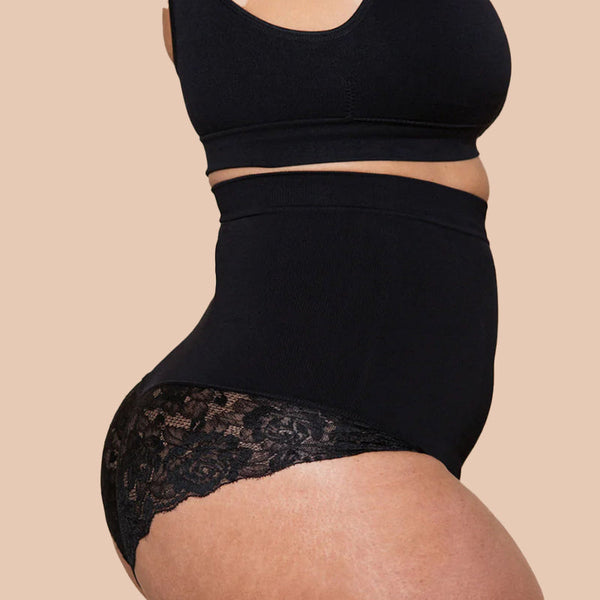 ELIZABETH®HIGH-WAISTED SHAPER LACE PANTY