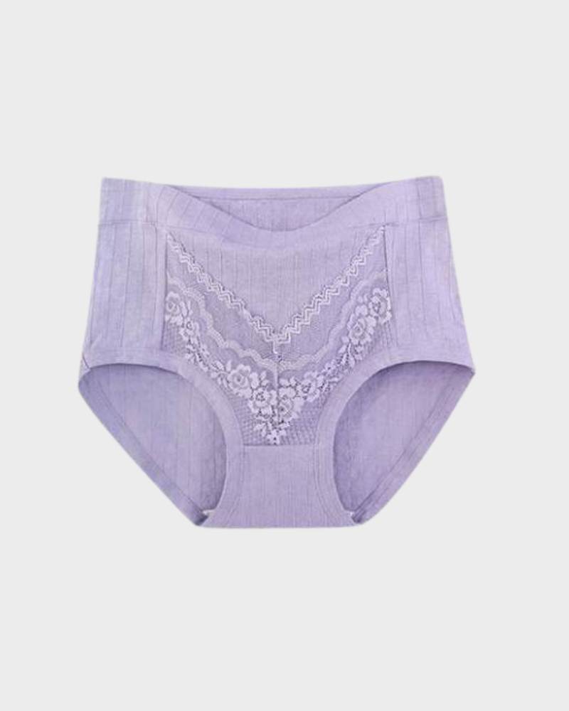 3-Pack Plus Size LeakProof Lace Cotton Panties