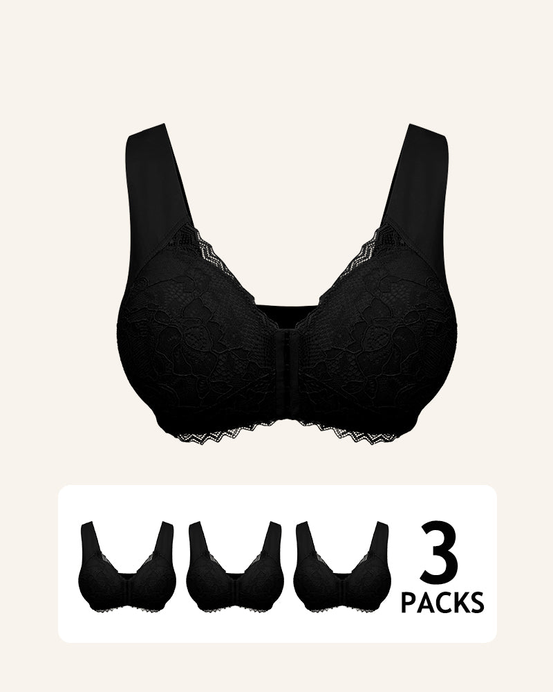 2025 Upgraded 5D Front Closure Wireless Bra