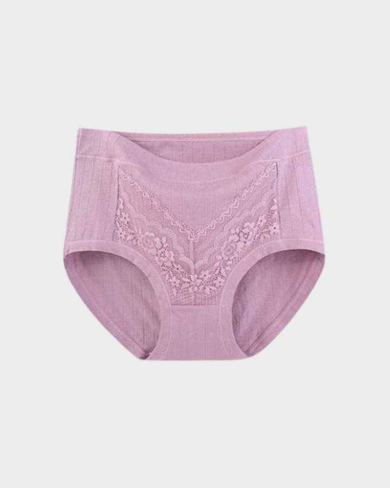 3-Pack Plus Size LeakProof Lace Cotton Panties