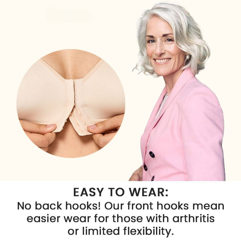  Arthritis Elderly Women's Front Closure Bras Seamless Uplift  Vest Daily Bra Full Coverage Seniors Bralette Underwear (Color : Black,  Size : S/Small) : Everything Else