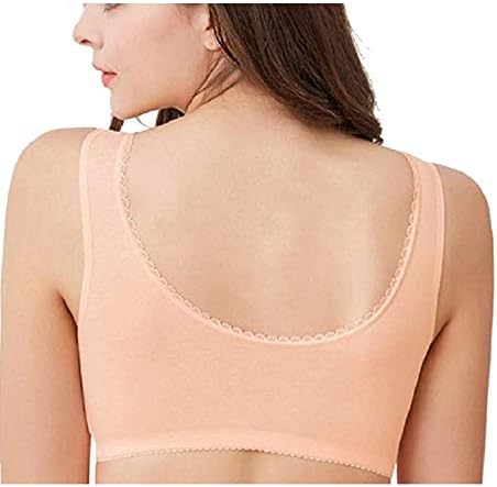 3Pack Wirefree Front Button Closeure Soft Cotton Bra