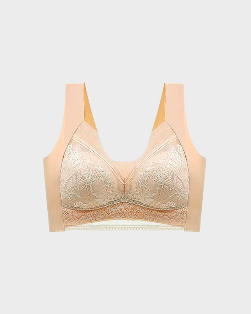 Wireless Comfort Lace Silk Push Up Bra