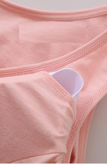 3Pack Wirefree Front Button Closeure Soft Cotton Bra