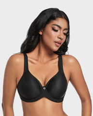 Plus Size Full Coverage T-Shirt Bra - Black