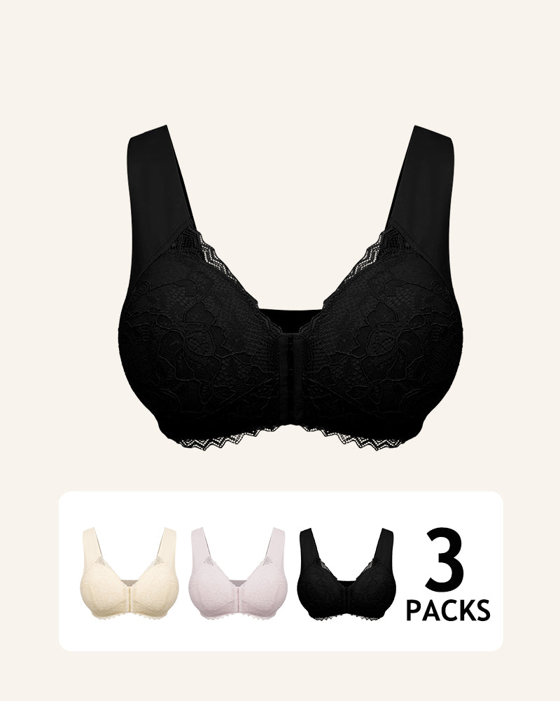 2025 Upgraded 5D Front Closure Wireless Bra