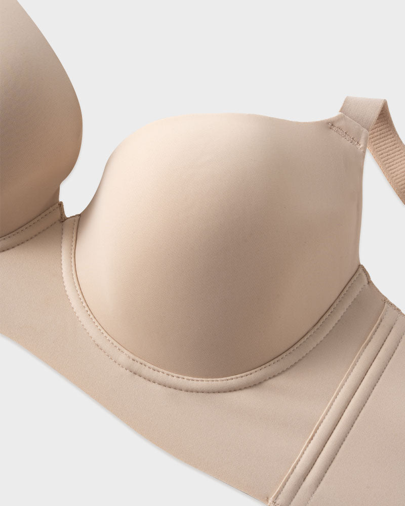 Back Smoothing Push-Up Plunge Bra Skin