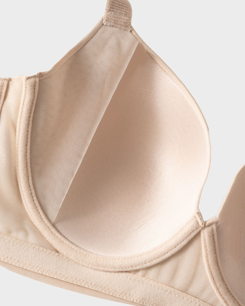 Back Smoothing Push-Up Plunge Bra Skin