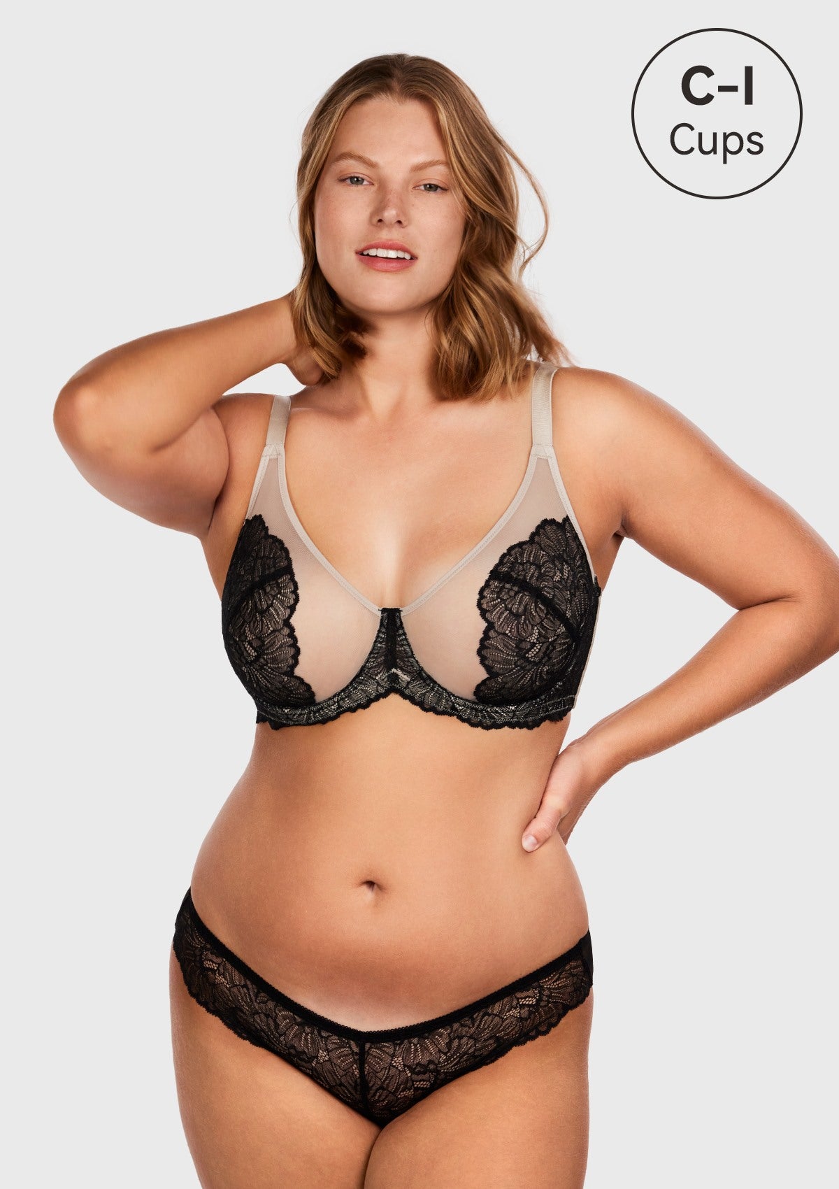 Blossom Black Unlined Lace Bra