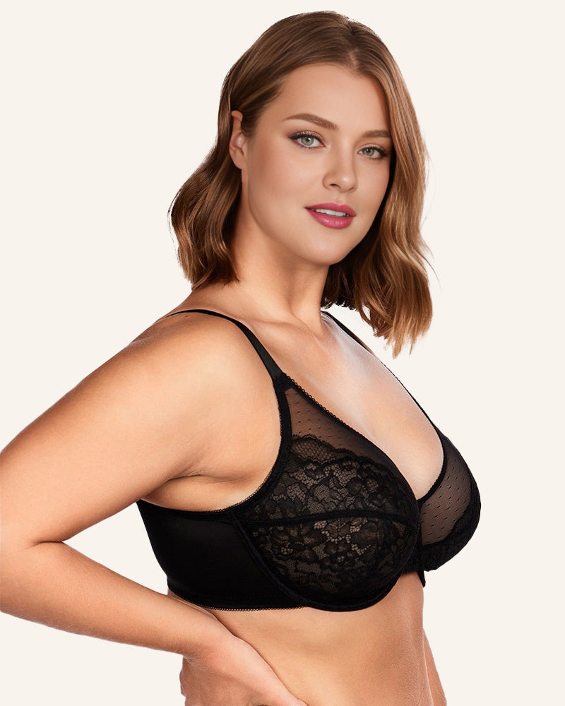 Full Coverage Lace Minimizer Bra - Petal 2 Pack