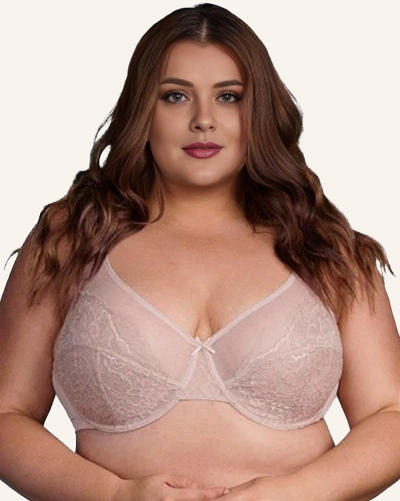 Full Coverage Lace Minimizer Bra - Petal 2 Pack