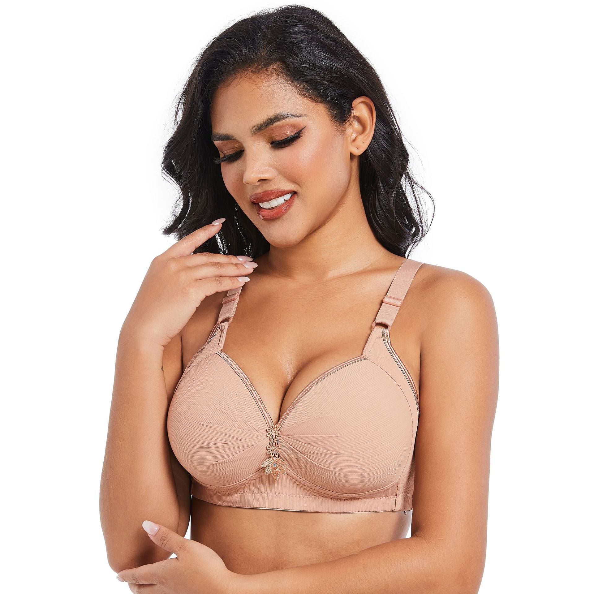 Wireless Everyday Bra Full Coverage Comfy Push Up Bra