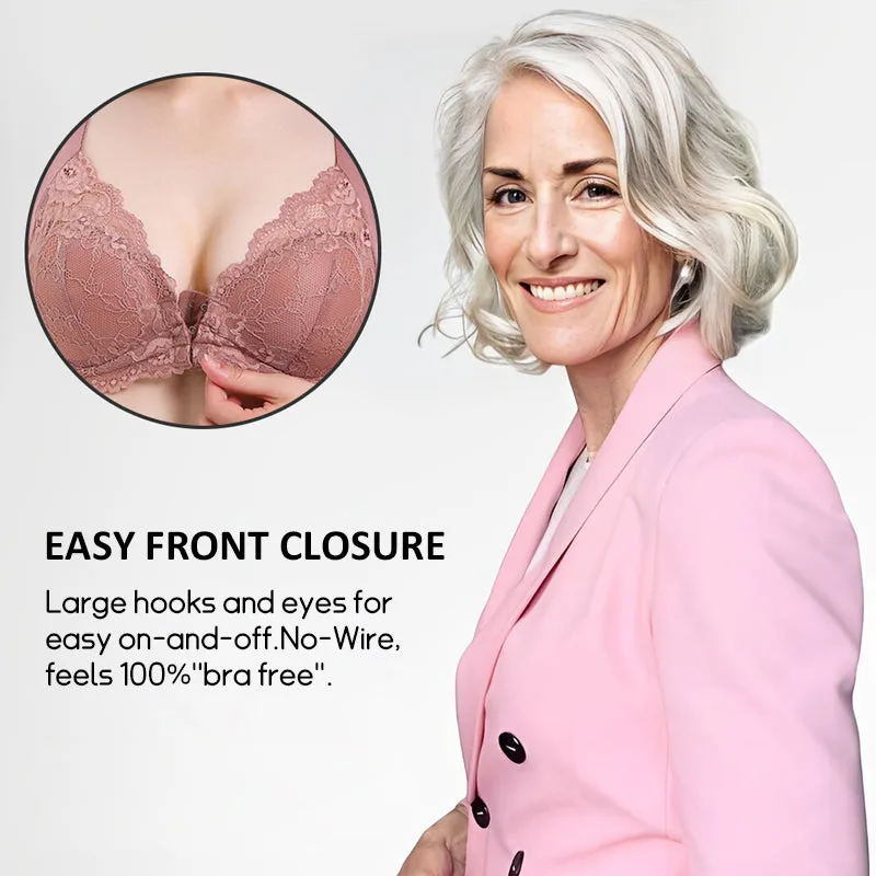 Lily Bras for Older Women Front Close, 5d Shaping Push Up Seamless