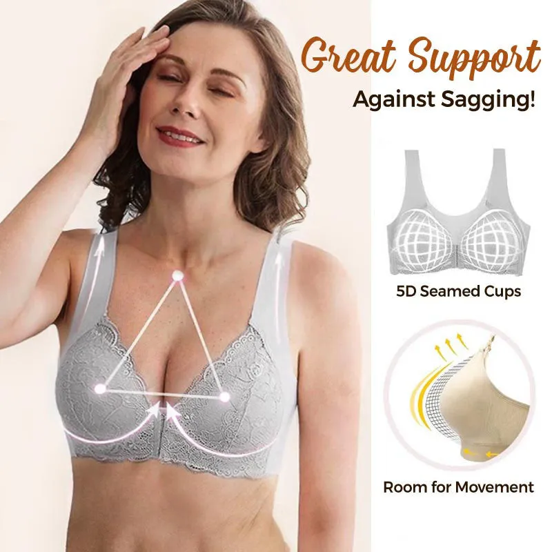 LELEBEAR Goldies Bra for Seniors, Women's Full Coverage Front Closure  Support Bra for Beauty Women (Beige, Small) at  Women's Clothing store