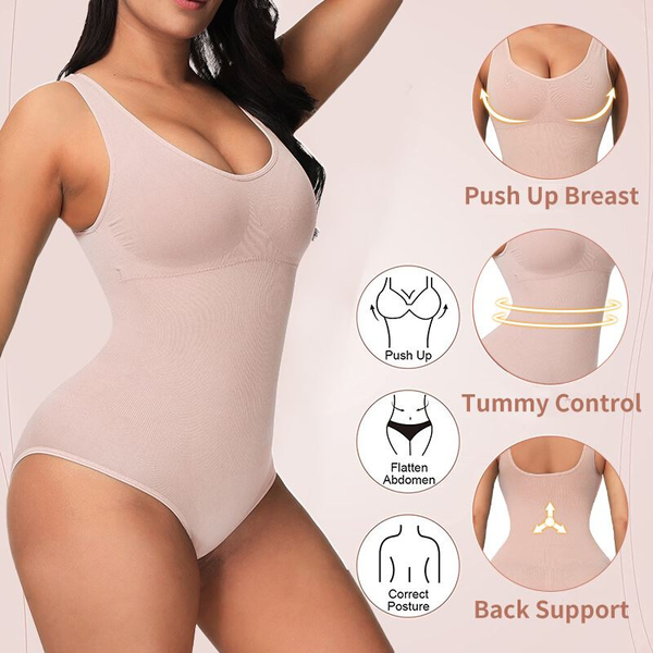 ELIZABETH®SMOOTHING SEAMLESS BUTT LIFT PLUS SIZE  BODYSUIT(BUY 1 GET 1 FREE)(2 PACK)