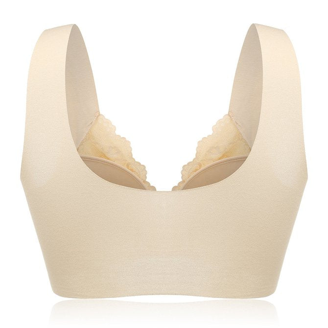 No Trace Sports Comfy Bra,【New】 5D Shaping Seamless Front Closure Plus Size  Bra (Beige,M) at  Women's Clothing store