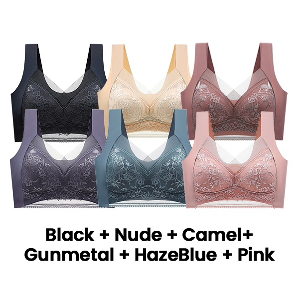 Wireless Comfort Lace Silk Push Up Bra