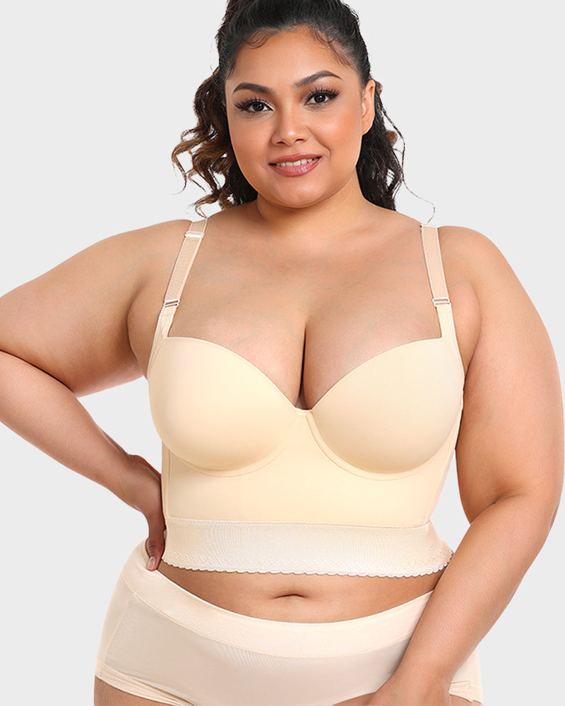 Built-In Shapewear Longline Push-Up Bra