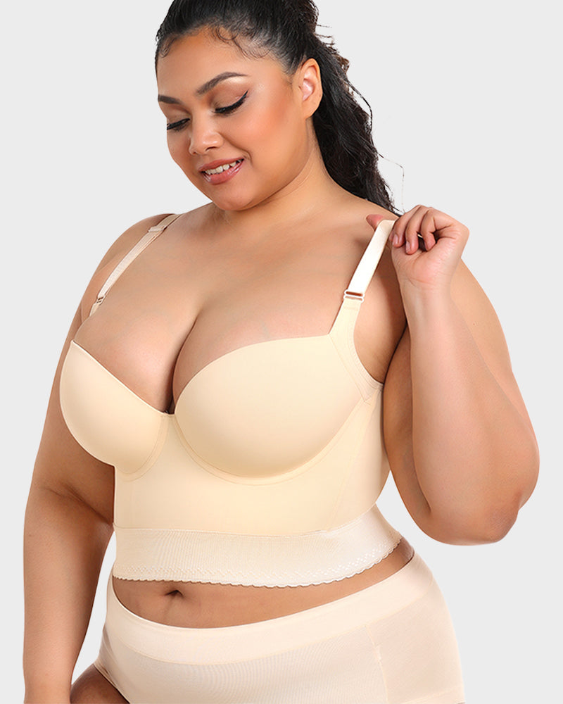 Built-In Shapewear Longline Push-Up Bra