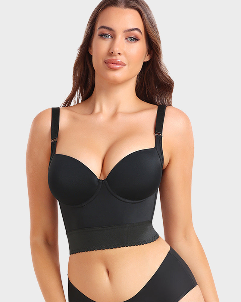 Built-In Shapewear Longline Push-Up Bra