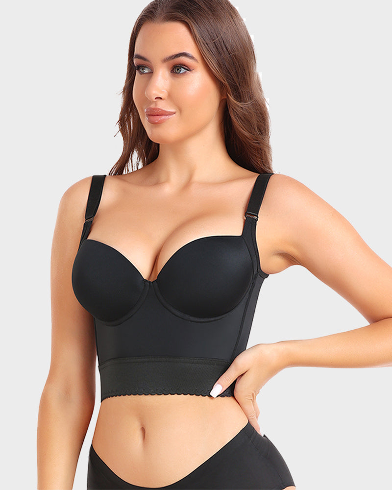 Built-In Shapewear Longline Push-Up Bra