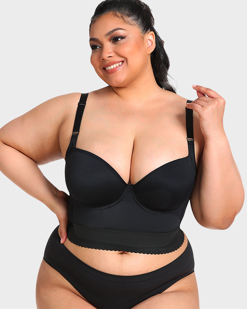 Built-In Shapewear Longline Push-Up Bra