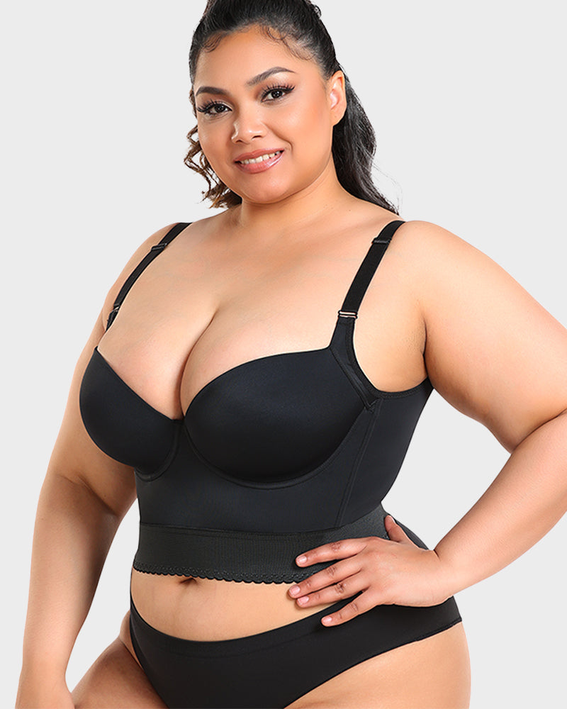 Built-In Shapewear Longline Push-Up Bra