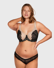 Blossom Black Unlined Lace Bra