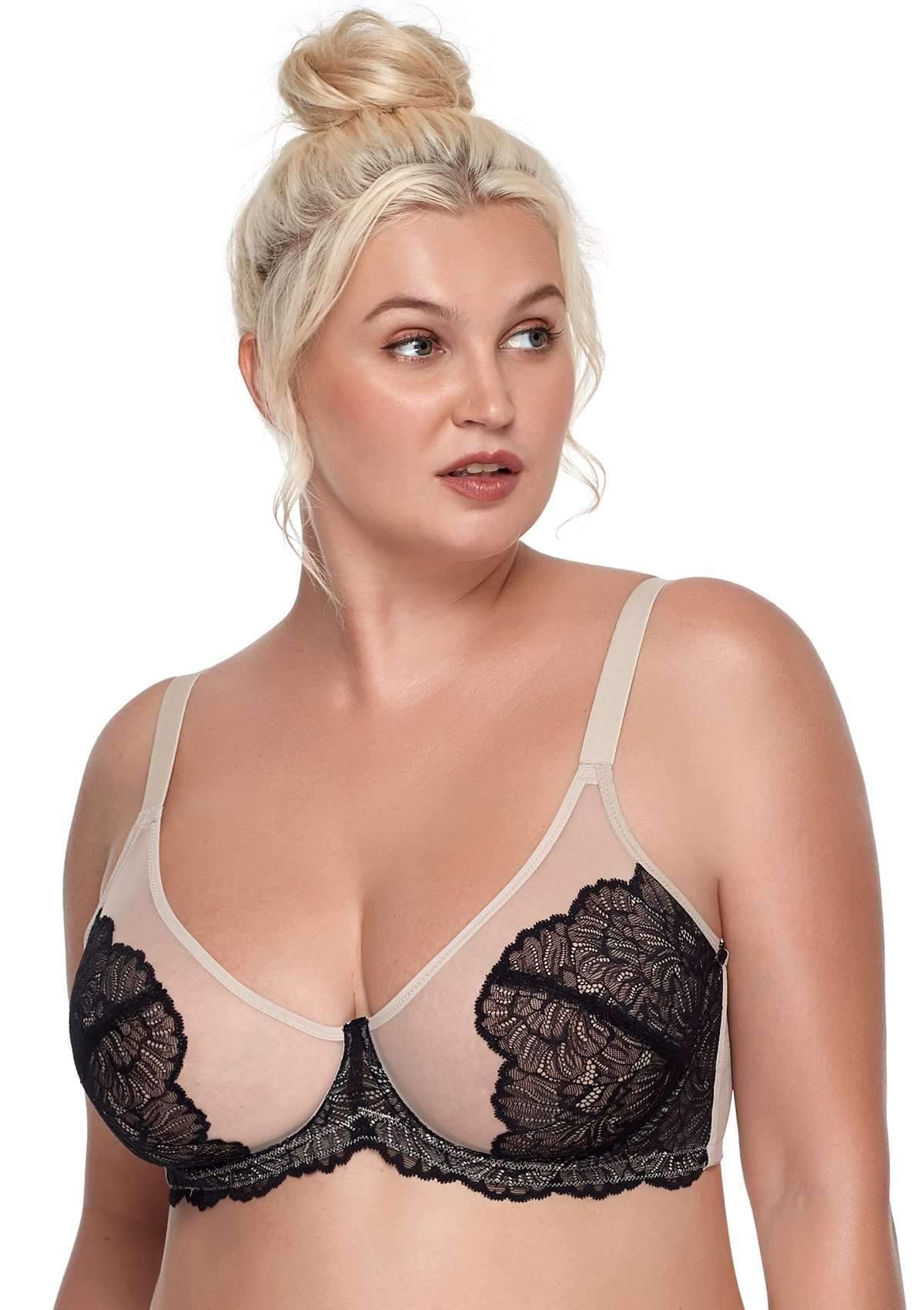 Blossom Black Unlined Lace Bra