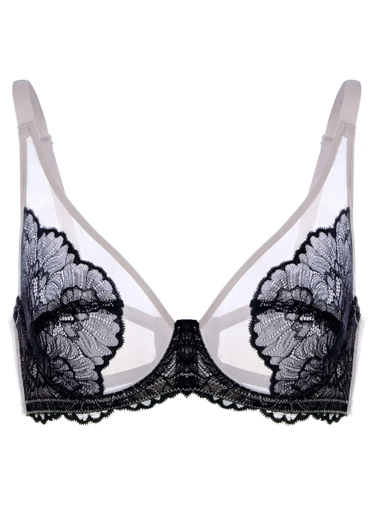 Blossom Black Unlined Lace Bra