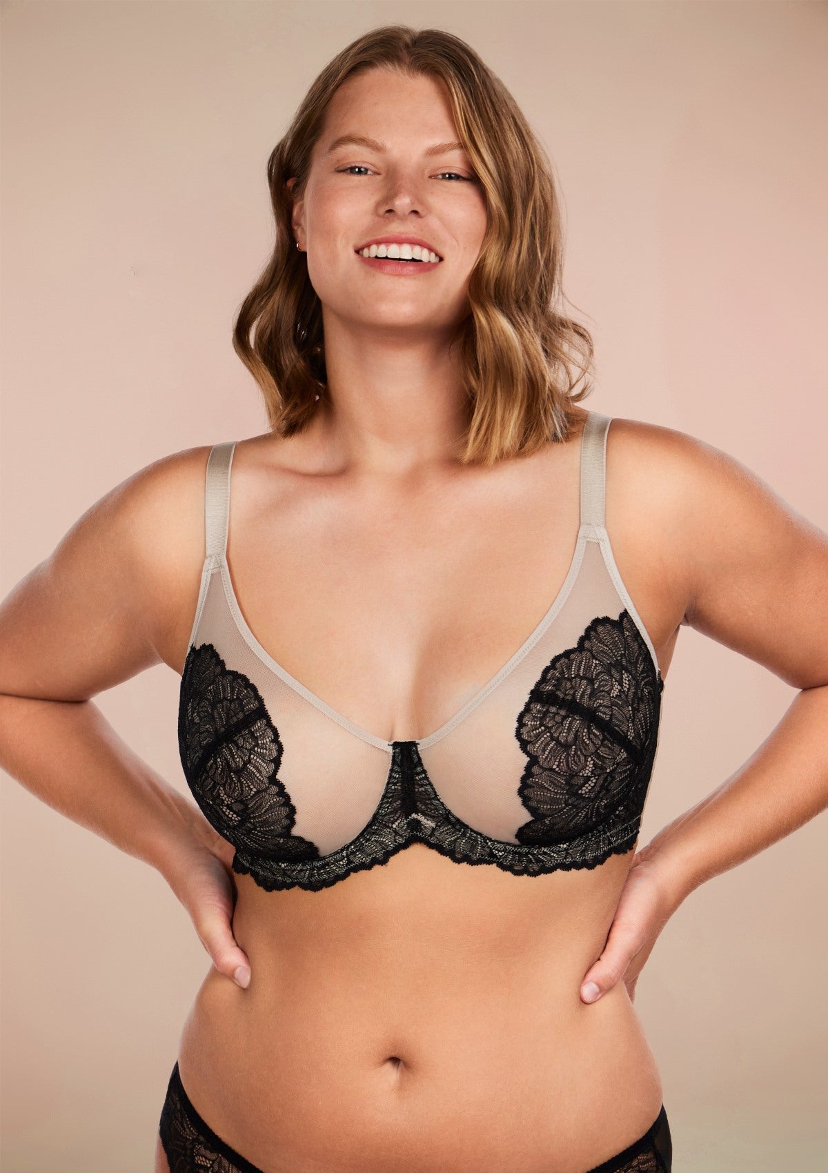 Blossom Black Unlined Lace Bra