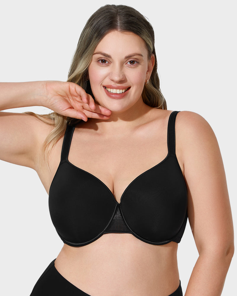 Full Coverage Mesh Accented Molded Cup Underwired Bra