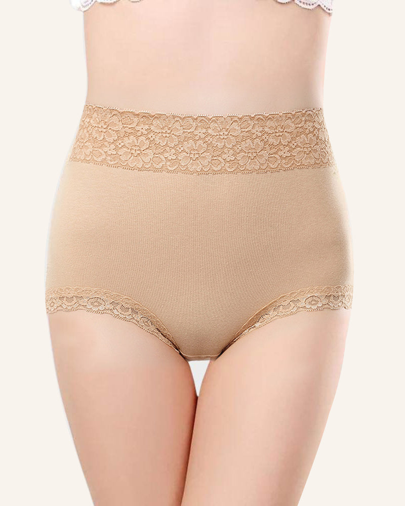 ELIZABETH® Cotton Lace High-Waisted Panties