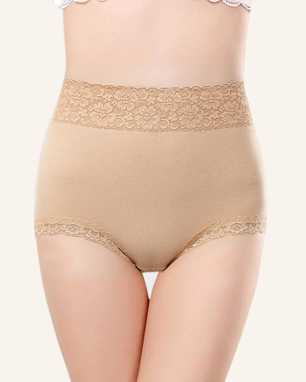 ELIZABETH® Cotton Lace High-Waisted Panties