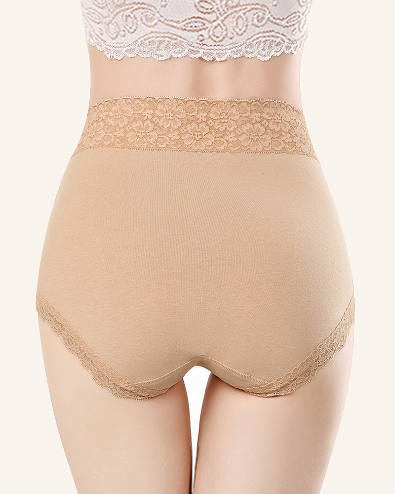 ELIZABETH® Cotton Lace High-Waisted Panties