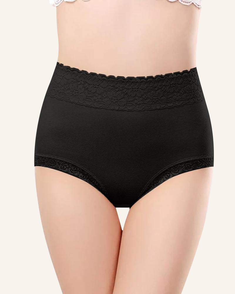 ELIZABETH® Cotton Lace High-Waisted Panties