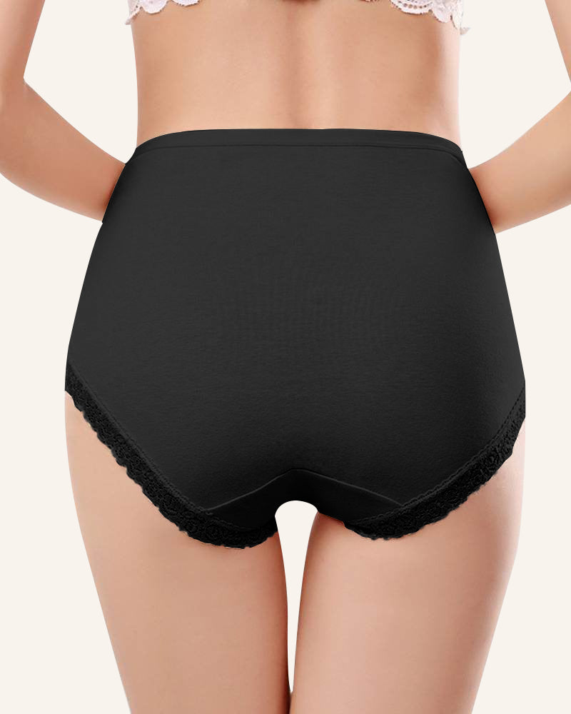 ELIZABETH® Cotton Lace High-Waisted Panties